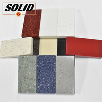 Feuille de surface décorative en polymère acrylique solide, panneaux de murs de douche pour centres commerciaux