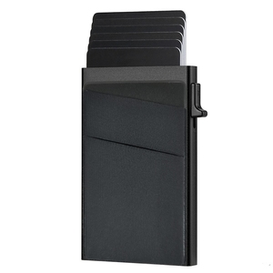 Nhung cao su cảm thấy giữ thẻ kim loại trường hợp RFID chặn chủ thẻ - Product Image 5