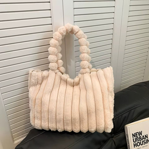 <span class=keywords><strong>Sac</strong></span> fourre-tout en <span class=keywords><strong>fausse</strong></span> <span class=keywords><strong>fourrure</strong></span> rayée douce personnalisé Royal Fair avec poignée perlée, grande capacité, <span class=keywords><strong>sac</strong></span> fourre-tout en sherpa, <span class=keywords><strong>sac</strong></span> pour les trajets quotidiens - Product Image 2