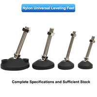 Pieds de nivellement universels en acier galvanisé avec joint en nylon, pieds réglables pour machine, M12