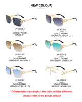 Partagas Lunettes de Soleil Vintage Rétro de Créateur Logo Personnalisé Sans Monture Carrées Double Pont Tête de Léopard UV400 pour Hommes