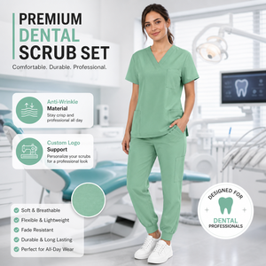 Tenues médicales respirantes, ensembles de blouses confortables, uniformes d'infirmières, vêtements de travail pour cliniques dentaires, combinaisons de médecin extensibles - Product Image 3