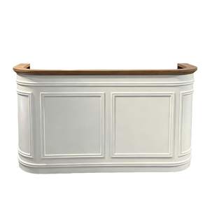 Comptoir commercial multifonctionnel en bois de style crème pour magasin de vêtements et petit bar - Product Image 6