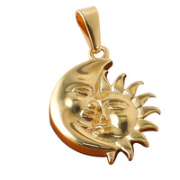 Pendentif plaqué or 18 carats mignon caméra en acier inoxydable Cupidon arc flèche console de jeu poignée personnalisable soleil lune breloque pour collier