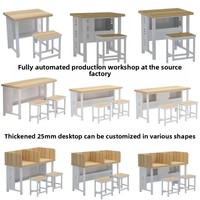Bureau de travail moderne avec panneau de discrétion, plateau en bois, bureau informatique robuste avec structure métallique, mobilier de poste de travail pour bureau à domicile