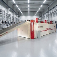 Automatische droogmachine voor gedroogd fruit met gaasband, 10 ton, geschikt voor dadelpalmen, groene pruimen, loganfruit, met warmtepomp.