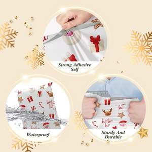 Huamaohengchun Biodegradable Eco-Friendly Christmas Poly <b>Bubble</b> Mailers 10x13 Inch 50Pcs Strong Adhesive Self-Seal Shipping Bags - Product Image 2
