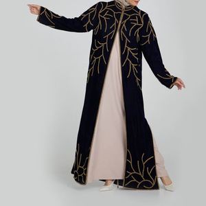 Abito in Velluto Plissettato <span class=keywords><strong>di</strong></span> Alta Qualità per Donna, Ultimi Modelli <span class=keywords><strong>di</strong></span> Abaya alla <span class=keywords><strong>Moda</strong></span> 2019 - Product Image 4