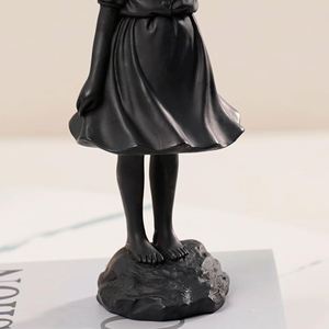 Thanksgiving Flying <b>Balloon</b> Girl Statue Resin Sculpture Craft Decoration Modern Art - Product Image 4