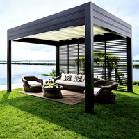 Pergola en aluminium robuste pour extérieur, anti-corrosion, design moderne, écologique, pour balcon, patio, jardin, cour, terrasse, personnalisable