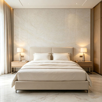 Dalle de marbre naturel blanc de haute dureté, résistante aux taches, pour plan de lavabo de salle de bain, mur de salon, table basse