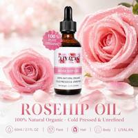 Aceite de Rosa Mosqueta 100% Natural y Orgánico, Puro, Prensado en Frío, Sin Refinar, Suero Hidratante Antienvejecimiento para Rostro, Cabello y Piel, 60 ml, Vegano, OEM Personalizado