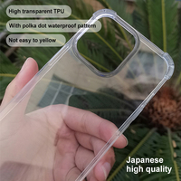 Coque de téléphone transparente en TPU fine, anti-chute, avec texture imperméable à pois, anti-jaunissement, pour TCL 505 4G
