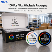 Badge NFC rond pour avis Google, pour comptoir de magasin, réception, feedback en blanc ou noir, pour hôtel et café
