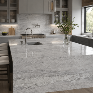 New River <b>White</b> Granite Prefab Vanity Top Granite Countertop Natural Stone Vanity Top Work Surface Cut-to-Size - Product Image 2