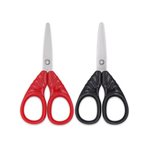 Stainless Steel Scissors Red And Black Straight Head For Home Office School Art Supplies Children Paper Cutting - Product Image 4