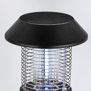 Lampe anti-moustiques d'extérieur, piège à insectes LED pour ferme, ranch, verger, pelouse, en acier inoxydable noir, non toxique, alimenté électriquement - Product Image 1