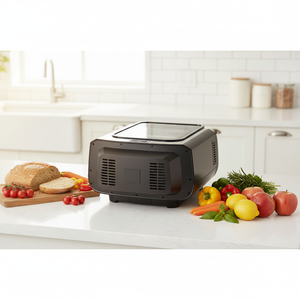 Horno Tostador y <span class=keywords><strong>Freidora</strong></span> de Aire 2 en 1, 13L, 2100W, de Sobremesa, <span class=keywords><strong>sin</strong></span> Humo, con una Sola Canasta Antiadherente, para Hacer PIZZA - Product Image 2