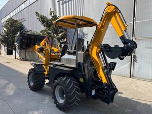 סין 4wd גלגל 3 טון לועדר קטן קטן קטן קצה טרקטור <span class=keywords><strong>backhoe</strong></span> גלגל החלקה stoid מטען חלול מטען למכירה - Product Image 5