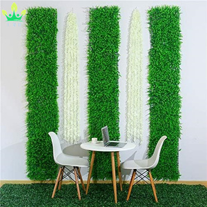 Decorazione dell'erba della parete verde artificiale 24 x16 pollici erba verde della parete utilizzata per lo sfondo della festa nuziale verde dell'interno ed all'aperto - Product Image 5