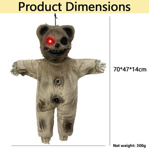 Decoraciones <span class=keywords><strong>de</strong></span> Halloween, Osos <span class=keywords><strong>de</strong></span> Plástico Espeluznantes, Adornos para Interiores, Accesorios para Crear Ambiente Festivo, Decoración para Casas Encantadas, Habitaciones Secretas y Eventos - Product Image 4