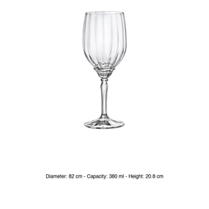 แก้วไวน์ขาว Florian 38 cl สูง 20.8 ซม. เส้นผ่านศูนย์กลาง 8.2 ซม. Bormioli Rocco - Product Image 3