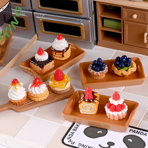 Accesorios de arcilla para simulación de alimentos, juguetes de pastel, adornos para tienda de postres, miniaturas de resina plástica con efecto de goteo, suministros de manualidades DIY para niños - Product Image 3
