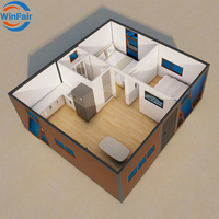 Maison préfabriquée pliable et extensible WinFair à prix avantageux avec cuisine et salle de bain pour studio à domicile / espace créatif