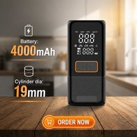 Compresseur d'air numérique portable multifonctionnel pour voiture avec lumière d'urgence LED