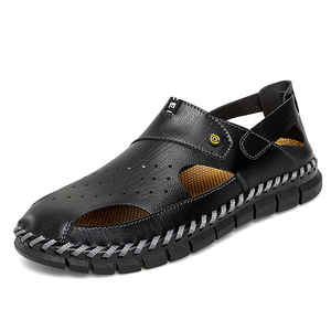 Sandalias Planas de Cuero Genuino Transpirables y Ligeras para Hombre, para Verano y Actividades al Aire Libre - Product Image 1