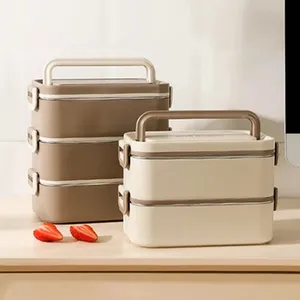 FTS bento盒装定制新设计tiffin carrier 3层食品容器不锈钢饭盒