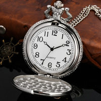 Collier pendentif en résine Art Starry Night, phase du soleil et de la lune, montre de poche steampunk Full Hunter avec chaîne