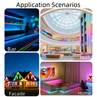 Nouveau Néon LED DMX RGBW Flexible et Coloré pour Scène et Cabine, 20*18mm 24V IP68, Éclairage Extérieur à Effet de Chasse pour Fêtes et Projets de Façade de Bâtiment