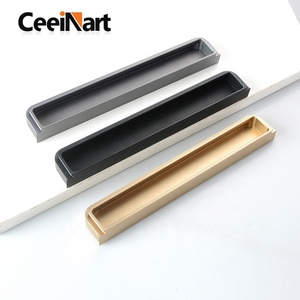 Poignées de porte de meuble d'armoire de luxe modernes et légères en aluminium invisible pour la <span class=keywords><strong>cuisine</strong></span> Manijas De Muebles - Product Image 2