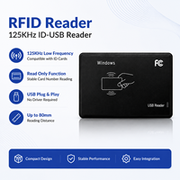 Lecteur RFID double fréquence 125KHz 13.56MHz, scanner de cartes intelligentes USB de bureau, plug-and-play, émulation de clavier HID, sans pilote