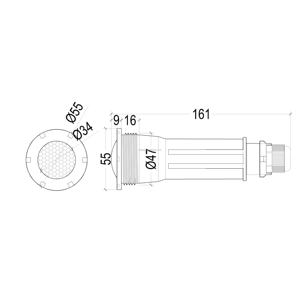 Thức dậy thay thế cho Pentair globrite 1.5 inch nicheless dẫn dưới nước hồ bơi và Spa ánh sáng - Product Image 5