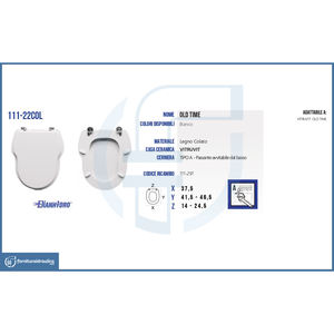 Asientos de Inodoro Ceramica Vitruvit Estilo Retro Años 0 Copriwater Timeless - Product Image 2