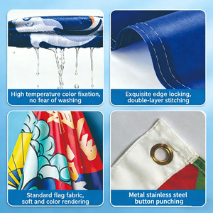 Drapeaux <span class=keywords><strong>du</strong></span> <span class=keywords><strong>monde</strong></span> en polyester 100D résistants au vent 3x5 pieds, bannières nationales durables avec extrémités renforcées pour les régions égyptiennes - Product Image 3