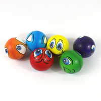 Ballon anti-stress en PU de 6,3 cm avec expression de dessin animé