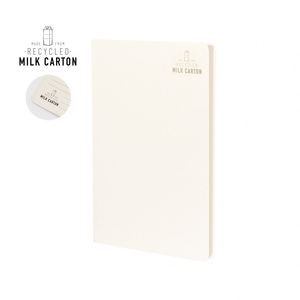 New Arrival Eco-Friendly Recycled Milk Carton Cover Notebooks Made Cardboard Aluminum Fabric Promotional Stapled Stitched Design - Product Image 1