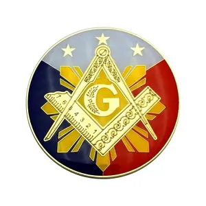 רכב מנהג משאית אופנוע עיטם עיטם מדבקת מתכת, 3 ס "מ קוטר מסוני סמל מתכת מדבקה - Product Image 2