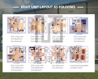 Kits de maisons préfabriquées économiques 20FT 40FT Maison conteneur extensible 1-4 chambres Résidence modulaire