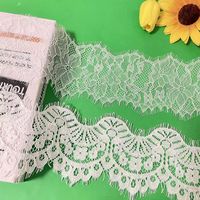 ERKOUMI Tissu en dentelle Chantilly française texturée lisse de 10 cm à motif floral coquillage pour tenue Sweet Lolita, fournitures de couture et de bricolage