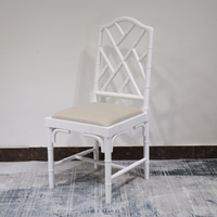 Chaise Chippendale de style Hamptons moderne, meubles en bois de bambou colorés pour salle à manger, cuisine, villa - pour les fêtes de mariage