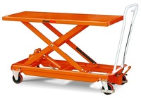Giant Move buena calidad 750KG capacidad personalizada tijera hidráulica mesa elevadora Manual con ruedas