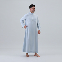 Robe musulmane islamique à manches longues de haute qualité, robe arabe du Qatar, Kandura du Golfe, vêtements traditionnels pour la prière de l'Aïd, à porter au quotidien