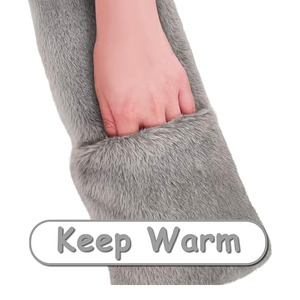 Moufles en plastique multifonctionnelles 3 en 1, yeux roses, nez, hibou Kawaii, visage, longues mitaines en peluche, chapeau animal, écharpe d'hiver pour femmes - Product Image 3