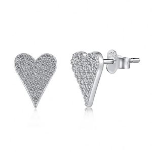 Pendientes de Plata S925 Hipoalergénicos con Diamantes Completos y Circonita Cúbica 5A en Forma de Corazón, Regalo Ideal para San Valentín 2024 de Dylam Top Picked - Product Image 1