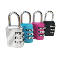 Candado de Viaje Mini de 3 Dígitos con 3 Ruedas, Precio de Fábrica, Venta al Por Mayor, Candado con Código Reajustable para Equipaje y Mochila