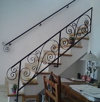Rampe d'escalier et systèmes de garde-corps de loft modernes en fer forgé - Fabrication sur mesure peignable